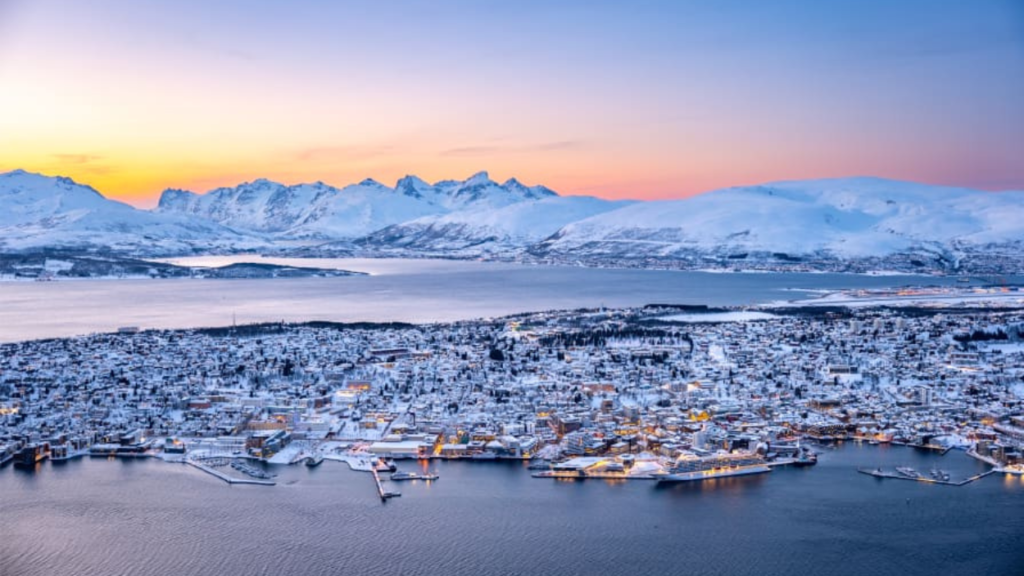 Tromsø Noorwegen een geweldige stad om te vissen